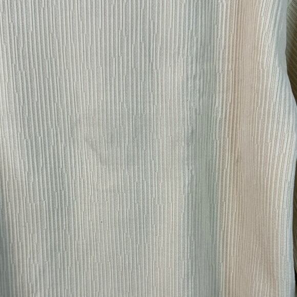 Madewell Cream Striped Jacquard Funnelneck Pullover Top Size Small - Picture 6 of 10